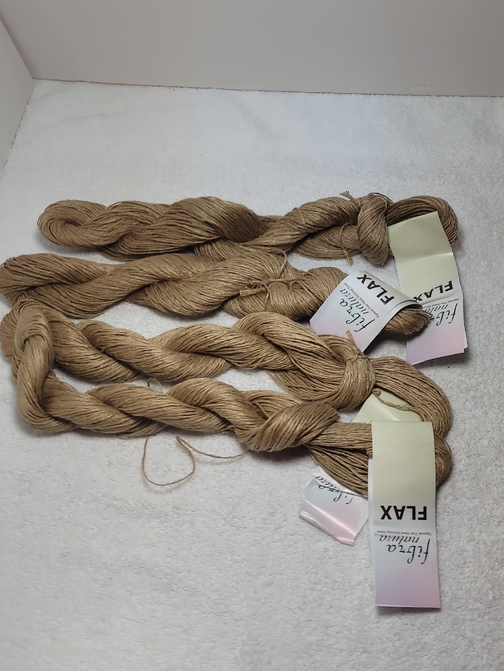 Fibra Natura Flax Linen 4 Hanks NWT Natural